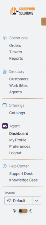 agent nav menu
