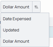 expenses sort