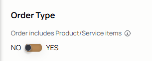 order toggle no